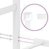 vidaXL sengeramme med sengegavl 90x200 cm metal hvid