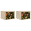 vidaXL V&aelig;gmonteret natbord ZAANDAM 2 stk. Sonoma-eg 36 x 33 x 25 cm
