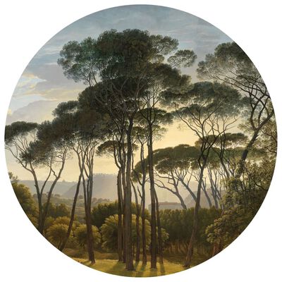 WallArt tapetcirkel Umbrella Pines in Italy 142,5 cm