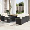 vidaXL Havesofa S&aelig;t 8 pcs Sort polyrattan