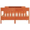 vidaXL seng med reol uden madras 140x200cm massivt fyrretræ gyldenbrun
