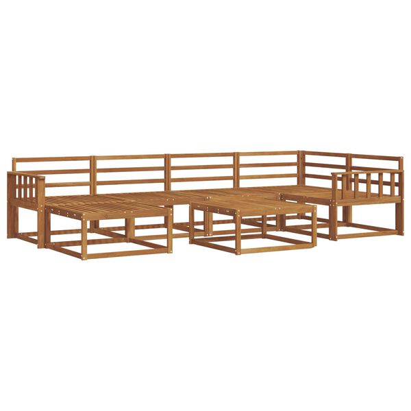 vidaXL Udend&oslash;rs sofagruppe 7 pcs Naturfarvet Massivt Akacietr&aelig;