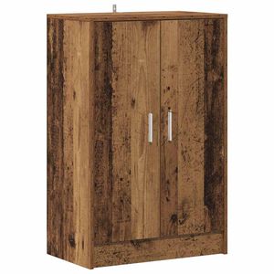 vidaXL Sko skab 60 x 35 x 92 cm Gammelt tr&aelig; 6 hylder