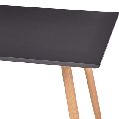 vidaXL spisebord 120 x 60 x 74 cm MDF grå og egetræsfarve