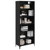 vidaXL Highboard Sort eg 69,5 x 34 x 180 cm Konstrueret tr&aelig;