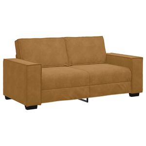 vidaXL 2-personers sofa 180x78x84 cm fl&oslash;jl brun