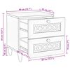 vidaXL Natskab med skuffe Beige 40 x 33 x 46 cm Massivt akacietr&aelig;