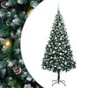 vidaXL Kunstigt juletr&aelig; Gr&oslash;n 210 cm PVC og St&aring;l og Plastik