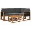 vidaXL Udend&oslash;rs sofagruppe 5 pcs Naturlig og Antracit Polyester