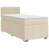 vidaXL Boxmadras med topmadras Cremefarvet 100 x 200 cm Stof