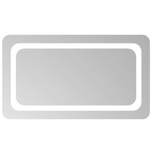 vidaXL LED badev&aelig;relsesspejl Transparent 70 x 40 cm h&aelig;rdet glas