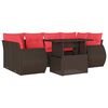 vidaXL havesofas&aelig;t med 7 hynder brun polyrattan