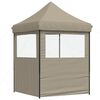 vidaXL Party Tent Gr&aring;brun 200 x 200 x 306 cm Oxford stof
