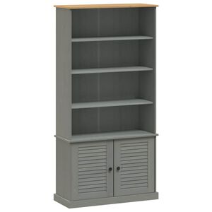 vidaXL bogreol VIGO 85x35x170 cm massivt fyrretr&aelig; gr&aring;