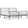 vidaXL sengeramme med sengegavl og fodg&aelig;rde 193x203 cm metal sort