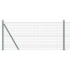 vidaXL Eurohegn med betonbund 25 x 1 m PVC-belagt st&aring;l Gr&oslash;n Mesh