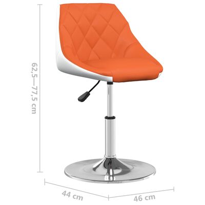 vidaXL spisebordsstol kunstlæder orange og hvid
