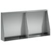 vidaXL St&oslash;ttemur 2 stk. 40 x 12 x 30 cm Galvaniseret st&aring;l S&oslash;lv