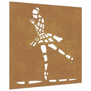 vidaXL udend&oslash;rs v&aelig;gdekoration 55x55 cm balletdesign cortenst&aring;l