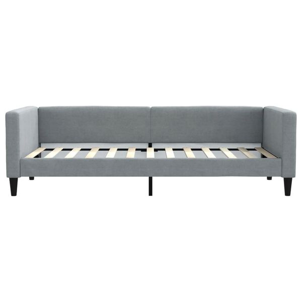 vidaXL daybed med madras 90x200 cm stof lysegrå