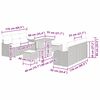 vidaXL Havesofa Sæt 9 pcs Sort polyrattan