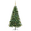 vidaXL kunstigt juletr&aelig; med lys og kugles&aelig;t 150 cm gr&oslash;n