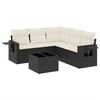 vidaXL sofas&aelig;t til haven 6 dele med hynder polyrattan sort