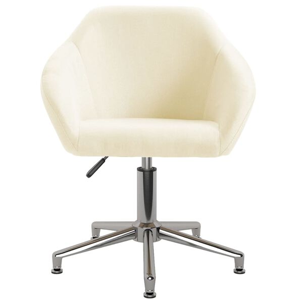 vidaXL drejelige spisebordsstole 6 stk. stof cremefarvet