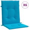 vidaXL stolehynde m. lav ryg 6 stk. 100x50x3 cm oxfordstof bl&aring;