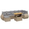 vidaXL sofas&aelig;t til haven 8 dele med hynder polyrattan beige