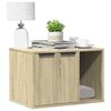 vidaXL toiletskjuler kattebakke 60x40x40 cm konstrueret træ sonoma-eg