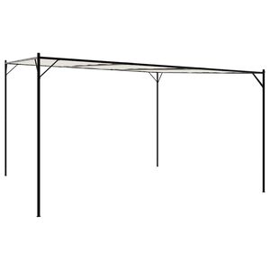 vidaXL pavillon 4x4 m 180 g/m&sup2; stof og st&aring;l hvid