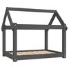 vidaXL hundeseng 81x60x70 cm massivt fyrretr&aelig; gr&aring;