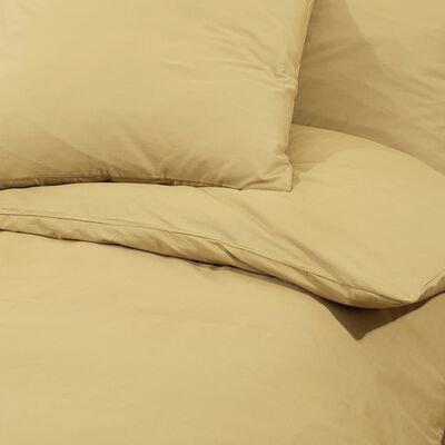 vidaXL sengetøj 220x240 cm bomuld gråbrun