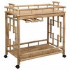 vidaXL Vinvogn med hjul Naturfarvet 85 x 50 x 93 cm Bambus