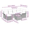 vidaXL Havesofa Sæt med opbevaring 7 pcs Grå polyrattan
