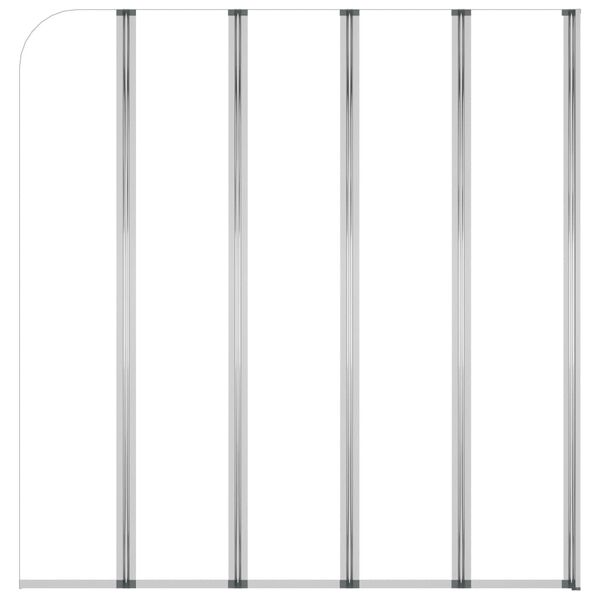 vidaXL brusevæg til badekar 120x140 cm hærdet glas gennemsigtigt