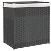 vidaXL vasket&oslash;jskurv med 2 sektioner 53x35x57 cm polyrattan gr&aring;