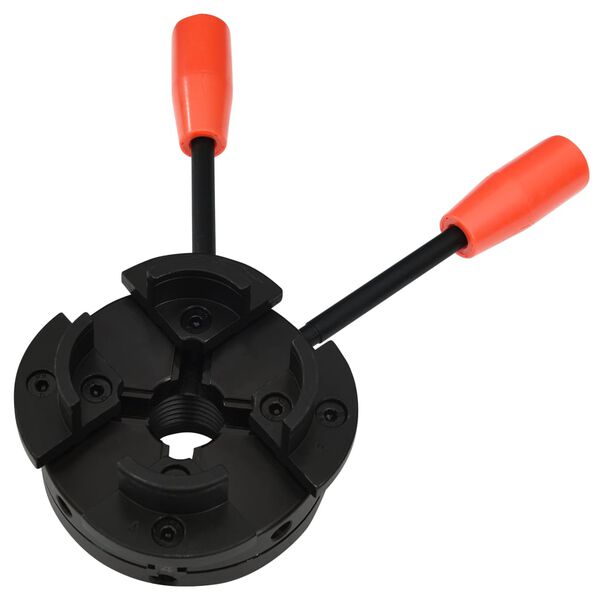 vidaXL patron til trædrejning 100 mm M33-tilslutning stål sort