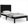 vidaXL sengeramme 75x190 cm Small Single massivt fyrretr&aelig; sort