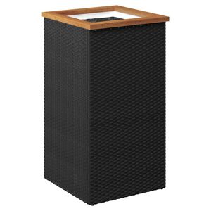 vidaXL plantekasse 40x40x80 cm polyrattan sort