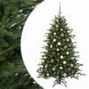 vidaXL Kunstigt juletr&aelig; med julekugle 120 cm 150 LED'er Varm hvid