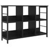 vidaXL Bogreol 6 niveauer 102 x 32 x 72,5 cm Konstrueret tr&aelig; Sort eg
