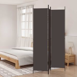 vidaXL 3-panels rumdeler 150x220 cm stof brun