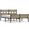 vidaXL sengeramme 150x200 cm uden madras konstrueret tr&aelig; sonoma-eg