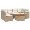 vidaXL Havesofa S&aelig;t 7 stk. Beige og creme polyrattan