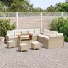 vidaXL Havesofa S&aelig;t 14 pcs Beige polyrattan