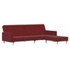 vidaXL 2-personers sovesofa med fodskammel stof vinr&oslash;d