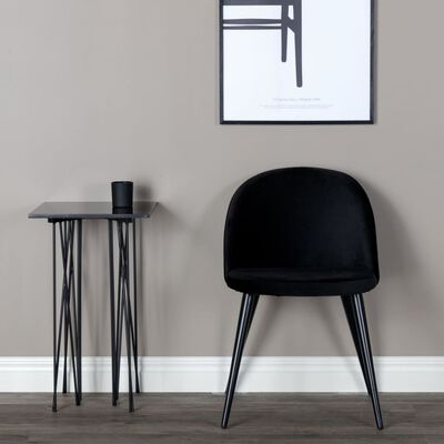 Venture Home spisebordsstole 2 stk. Velvet velour sort