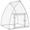 vidaXL h&oslash;nsehus 100x105x120 cm galvaniseret st&aring;l s&oslash;lvfarvet